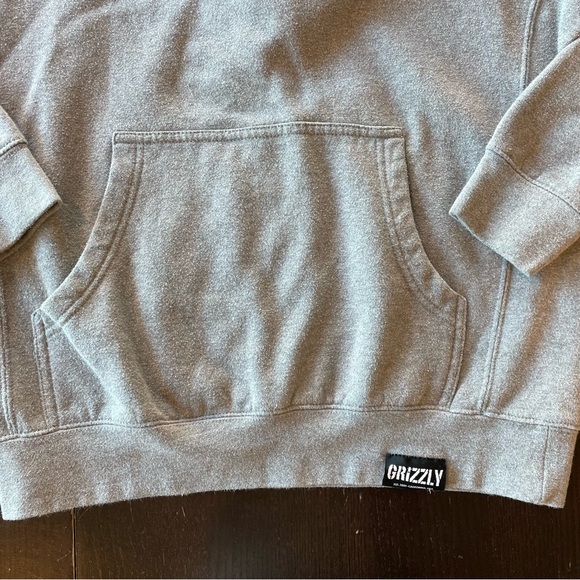 Grizzly Grip Tape Grey Hooded Sweatshirt Mens Medium. #5138 - Picture 3 of 9